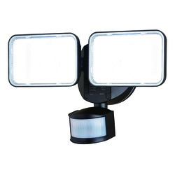 Patriot Lighting® Matte Black Dual-Head LED Motion Security Flood