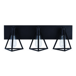 Patriot Lighting® Tribeck Matte Black 3-Light Vanity Light at Menards®