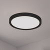 Patriot Lighting® Nyad Black LED Flush Mount Ceiling Light with Night Light