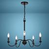 Patriot Lighting® Taura Matte Black 5-Light Chandelier