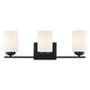 Valen Matte Black 3-Light Vanity Light