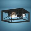 Patriot Lighting® Carah Matte Black 3-Light Flush Mount Ceiling Light