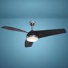 Patriot Lighting™ Atilla 52" Matte Black and Brushed Nickel Indoor Integrated LED Ceiling Fan
