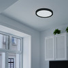 Patriot Lighting® Nyad Black LED Flush Mount Ceiling Light with Night Light