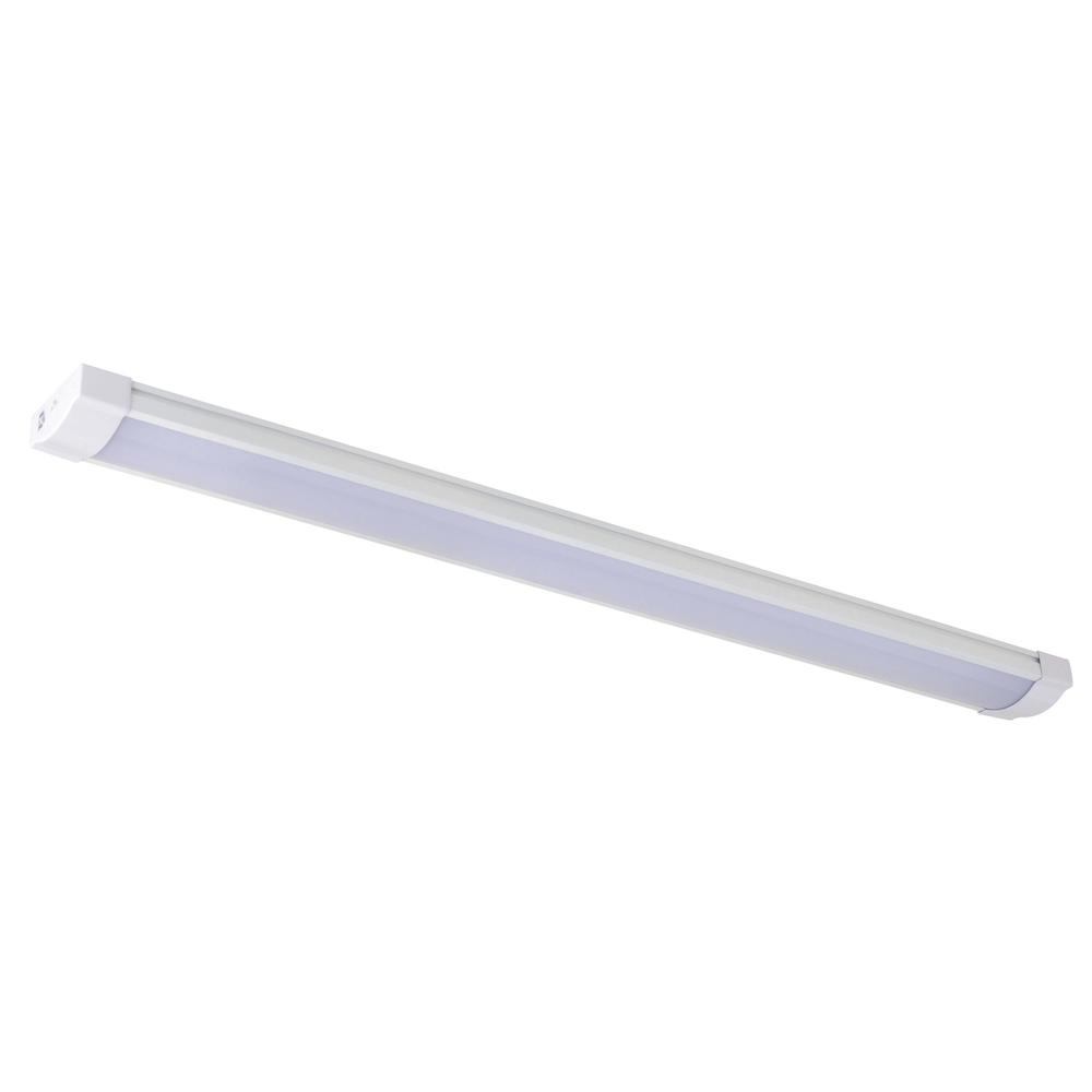 4 ft. 2-Light Fluorescent Brushed Nickel Decorative Wrap Fixture Strip