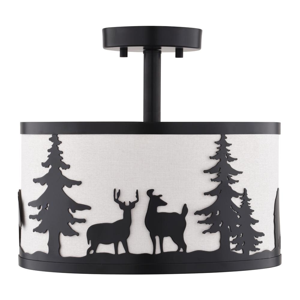 Patriot Lighting® Natsu Bronze 3-Light Semi-Flush Mount