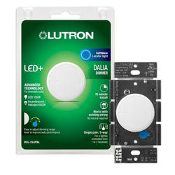Lutron® Dalia® 1.25 Amp LED+ Single Pole/3 Way White Illuminated Rotary ...