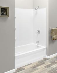 Lyons® Convertible 60"W x 32"D x 59"H White Bathtub Wall Surround (4 ...