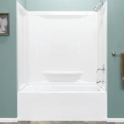 Lyons® Linear™ 60"W x 32"D x 78"H White Tub/Shower with Right Drain (4 ...