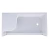Lyons® Wave™ 60"W x 32"D White Single Threshold Left Seated Shower Base with Right Drain