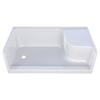 Lyons® Wave™ 60"W x 32"D White Single Threshold Right Seated Shower Base with Left Drain
