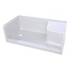 Lyons® Wave™ 60"W x 32"D White Single Threshold Right Seated Shower Base with Left Drain