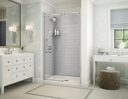 MAAX Utile Direct To Stud Metro Thunder Grey Corner Shower Corner Wall  Panel in the Shower Walls & Surrounds department at