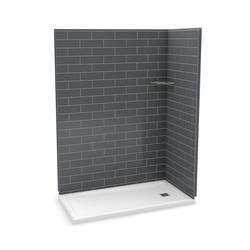 MAAX Utile Direct To Stud Metro Thunder Grey Corner Shower Corner Wall  Panel in the Shower Walls & Surrounds department at