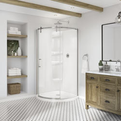 Outback Round 36 x 36 x 75 5/8 in. 8mm Sliding Shower Door