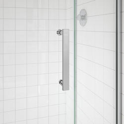 MAAX Begonia Carbon 36W x 36D x 72H White Neo-Angle Shower Kit with  Corner Drain & Chrome Enclosure (5-Piece) at Menards®