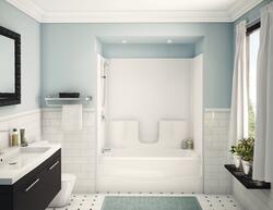 MAAX® TS-3060 60"W x 31"D x 77"H White Tub/Shower with Right Drain (1 ...