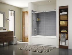 Maax® Utile 60"W x 30"D x 79-1/2"H Ash Gray Tub/Shower with Left Drain ...
