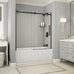 MAAX Utile Direct To Stud Metro Thunder Grey Corner Shower Corner Wall  Panel in the Shower Walls & Surrounds department at