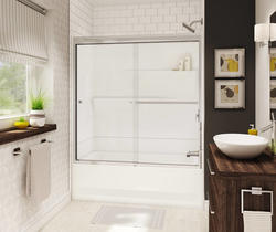 MAAX® Gallery 60"W x 30"D x 74"H White Tub/Shower with Right Drain (2 ...