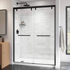 MAAX® Utile 60"W x 32"D x 83-5/8"H Origin Marble Carrara Shower with Left Drain & Matte Black Shower Enclosure (5-Piece)