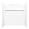 Briggs NexTile 60"W x 30"D x 60"H White Bathtub Wall Surround (4-Piece)