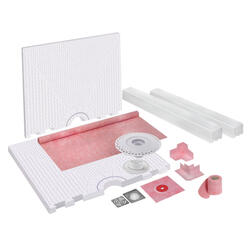 PROVA-SHOWER KIT® 32" x 60" Waterproofing Shower Kit with Curbs, PVC ...