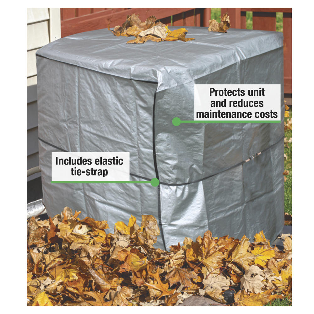 M-D 34" W x 30" H Square Central Air Conditioning Cover - Silver