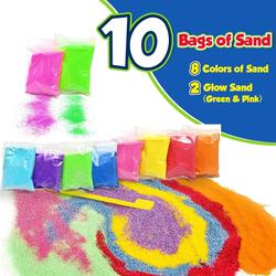 Amav Toys Glitter & Glow Sand Art Activity Kit
