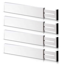 MPM Extra Long 4 pack Drawer Divider, Adjustable Drawer Organizer