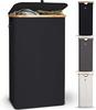 100L Black Laundry Hamper with Lid