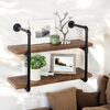 Honey Can Do® 2-Tier Industrial Pipe Floating Shelf
