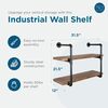 Honey Can Do® 2-Tier Industrial Pipe Floating Shelf