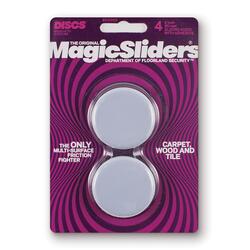 Magic Sliders® 2" Gray Self-Adhesive Furniture Sliders - 4 Pack