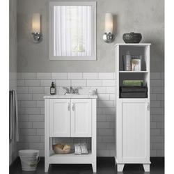 MagickWoods Elements Newhaven 24"W x 21"D Matte White Bathroom Vanity ...