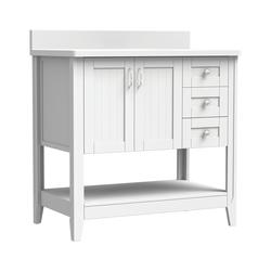 MagickWoods Elements Newhaven 36"W x 21"D Matte White Bathroom Vanity ...