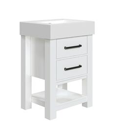 MagickWoods Allerton 22-1/4"W x 17-1/2"D Matte White Bathroom Vanity ...