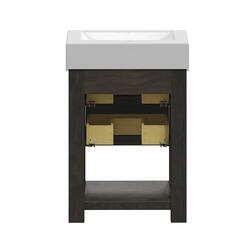 MagickWoods Allerton 22-1/4"W x 17-1/2"D Smoked Gray Bathroom Vanity ...