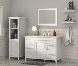 MagickWoods Elements Covello 17-1/2"W x 22"D x 60"H Alpine White Linen ...