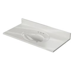 Transolid 43.5 in. W x 22.25 in. D Quartz Vanity Top in Urban Gray with  White Basin and Widespread VT43.5x22-1OU-4R-A-W-8 - The Home Depot