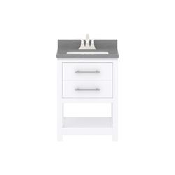 24 inch Small Bathroom Vanity White Color with Storage (24Wx18.5