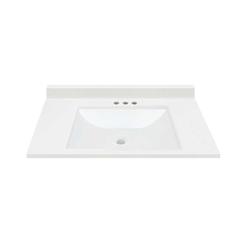 MagickWoods Elements 37"W x 19"D Solid White Cultured Marble Vanity Top ...