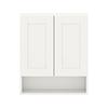 MagickWoods Elements Brighton 24"W x 7"D x 28"H Matte White Bathroom Wall Cabinet