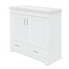 MagickWoods Elements Staverton 36"W x 15-1/2"D White Vanity and White Ceramic Vanity Top with Rectangular Integrated Bowl