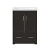 MagickWoods Elements Staverton 24"W x 15-1/2"D Espresso Bean Vanity and White Ceramic Vanity Top with Rectangular Integrated Bowl