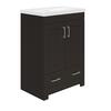 MagickWoods Elements Staverton 24"W x 15-1/2"D Espresso Bean Vanity and White Ceramic Vanity Top with Rectangular Integrated Bowl