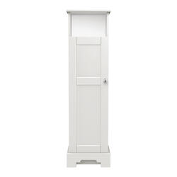 LORDEAR 13.4 in. W x 9.1 in. D x 66.9 in. H White Linen Cabinet