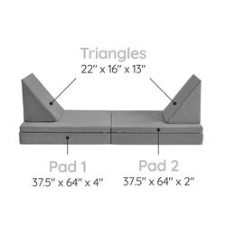 Neeva™ 4-Piece Modular Foam Furniture Playset in Gray at Menards®