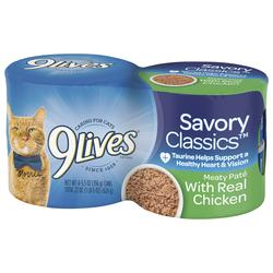 9Lives® Meaty Pate Chicken Dinner Wet Cat Food - 4 Pack at Menards®
