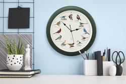 Buy 25th Anniversary Original Singing Bird Clock, 13 Inch, Green